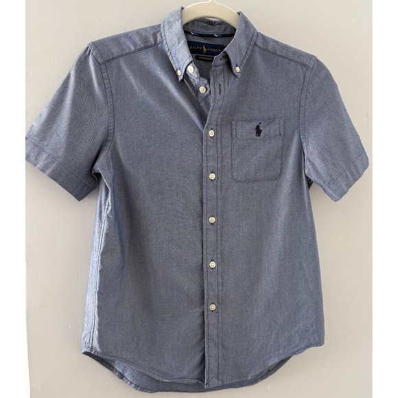 Ralph Lauren Other - Ralph Lauren Boys Youth Medium 10/12 Performance Button Down Collar Pocket Logo